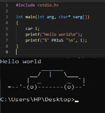 Đoạn C++ vẽ xe hơi chạy trên Console